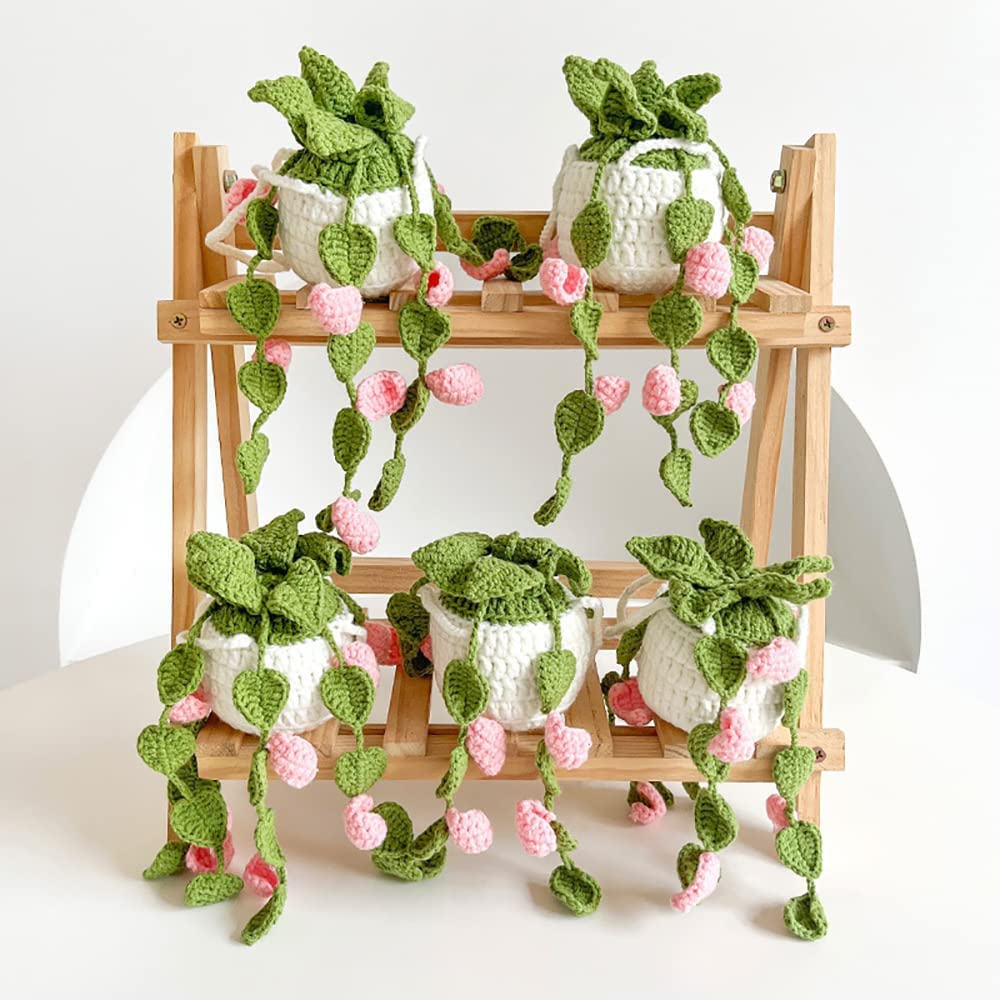 Amazon.com: Crochet Hanging Plant for Car Mirror, Cute Accessories
